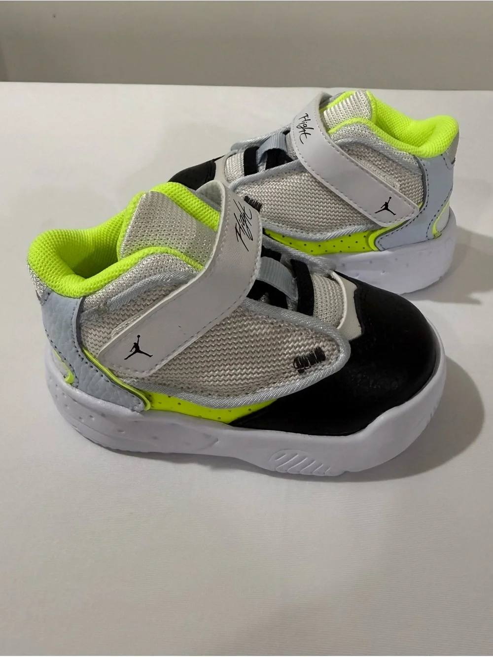 Jordan Flight Toddler Sneakers Size 5C Black Silver Volt NEW